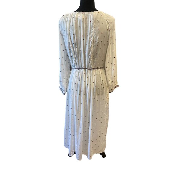 Graham & Spencer Isilda Embroidered Dress tassel neck tie & belt floral prairie - Picture 7 of 9